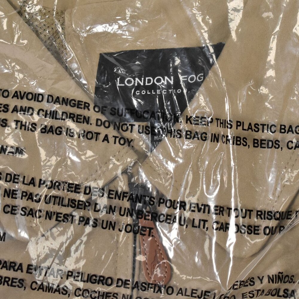 London Fog Mens Golf Jacket 2XL Camel Microfiber Lightweight Solid Zip Front NEW - Picture 8 of 9